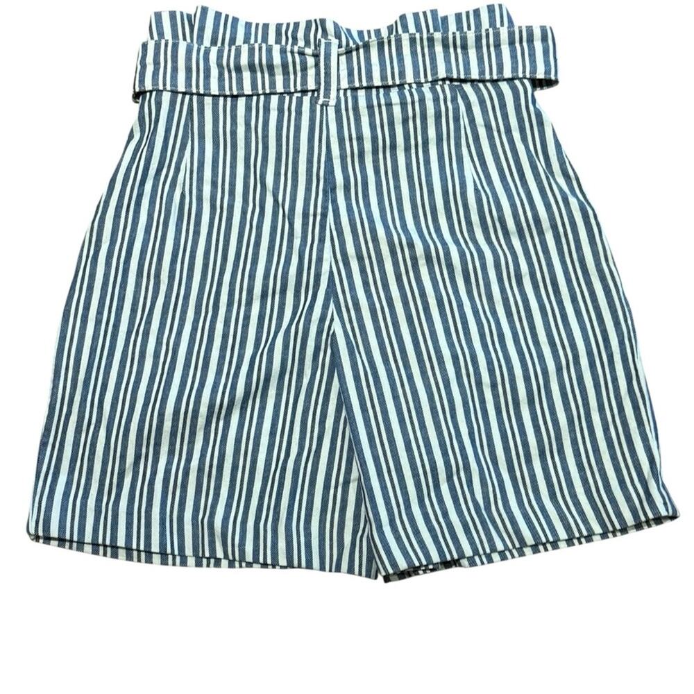 Free People Striped High-Waisted Shorts with Belt Womens Small - Picture 2 of 7